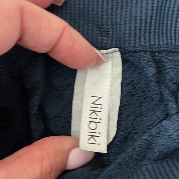 Legging tights in blue/black pattern - Picture 3 of 4